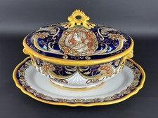 Ceramica Di Deruta Grande Vaso Zuppiera Maiolica Policroma Epoca XX Sec.