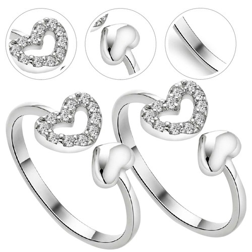 2pcs anello cuore - , apertura