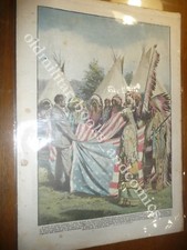 AGLI INDIANI D'AMERICA IN DONO LA BANDIERA AMERICANA 1000 SCOUT A MADESIMO