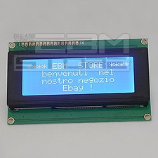 Display BLU 20x4 - lcd retroilluminato HD44780 per arduino/pic - ART. Z004