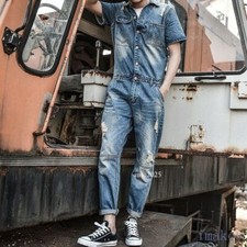 Mens Denim Jumpsuit Dungarees