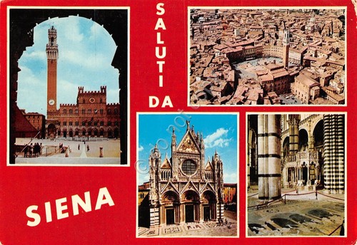 Cartolina siena vedute - siena,