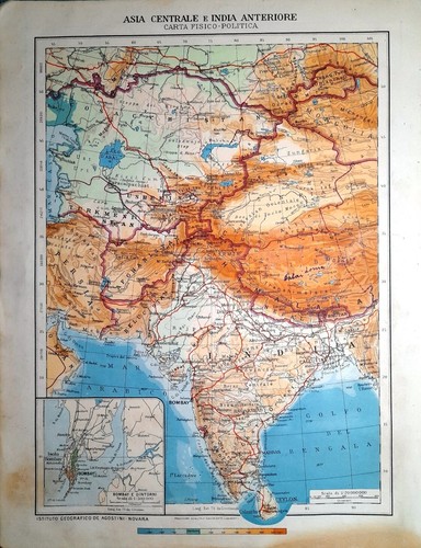 Carta geografica antica asia - carta,