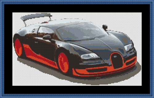 Kit punto croce auto - , bugatti