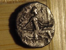 Moneta argento greca eubea - moneta, d'argento