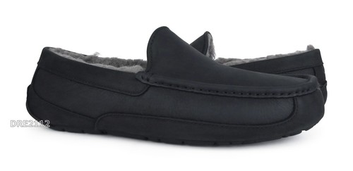 Ugg ascot ciabatte uomo pelle - ugg,