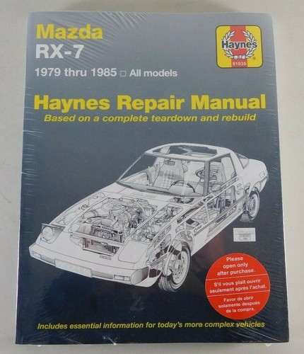 Manuale riparazione mazda 7 - mazda, rx-7