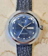 Cronel Day Date Disco Volante Blu Anni 70