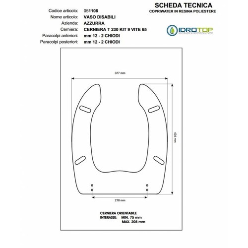 Copriwater vaso disabili - copriwater,