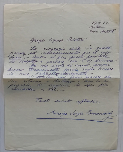 Lettera principe sergio - lettera,
