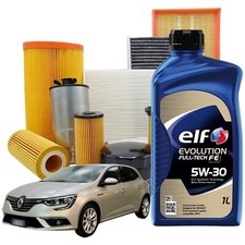 Kit Tagliando 3 Filtri Renault Megane IV 1.5 Dci 5 Lt Elf 5w30 Dal 2015