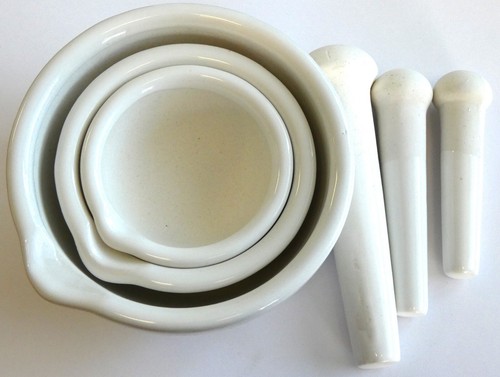 Set mortaio porcellana - 3,