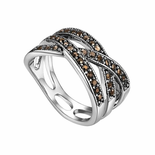Anello promessa zirconi croce