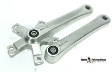 Set pedivelle Shimano Deore XT FC-M735 175mm MTB argento 110 BCD 1992 vintage CULT