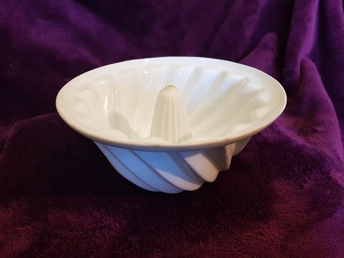 Vintage white ceramic bundt - vintage,