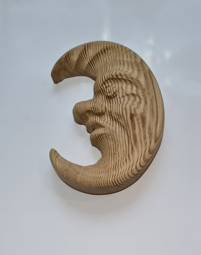 Luna scolpita legno - luna,