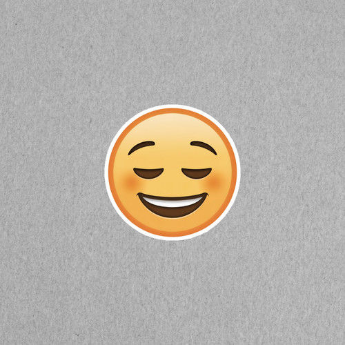 Adesivo emoji sorriso pacifico