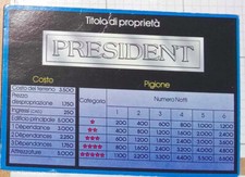 MB HOTEL GIOCO SCATOLA 1986 Affari lusso  PROPRIETÀ PRESIDENT RICAMBI SPARE PART