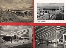 STAZIONE - LOTTO DI 10 CARTOLINE D'EPOCA BN -TERMINI ROMA- vedi foto e descriz.