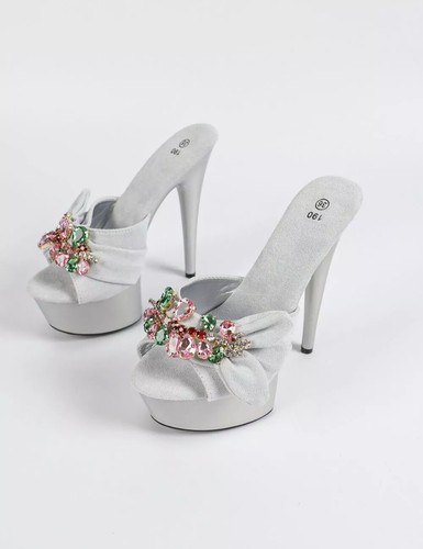 Sandali sabot argento - sabot, cm
