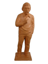 Statua Albert Einstein ceramica Horst Ankermann Berlino terracotta altezza circa 36,7 cm