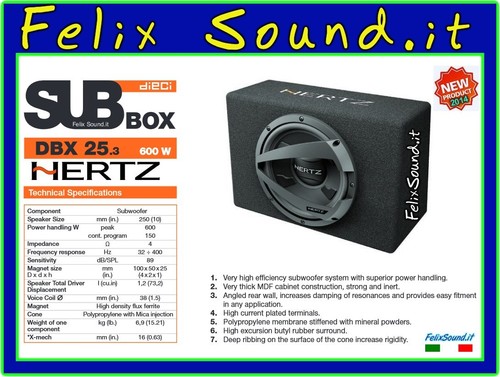 Hertz dbx subwoofer - subwoofer, 600