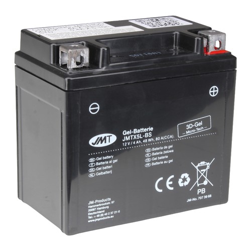 Batteria gel jmt ytx5l - gel, 12v