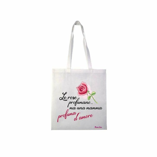 Borsa 36x40 scritta rose - 36x40, le