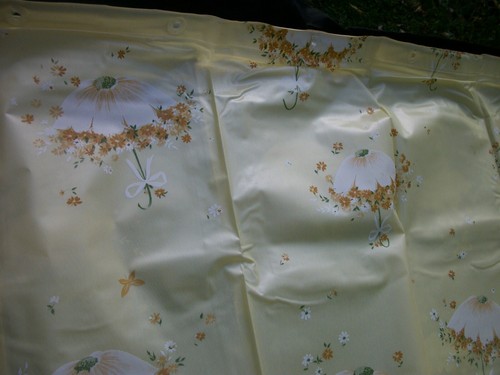 Tenda doccia plastica giallo