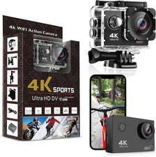 Action Camera 4K Ultra HD 16MP – Wi-Fi, Grandangolo 170°, Impermeabile 30m