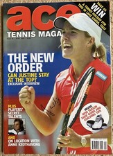 Justine Henin autografo asso