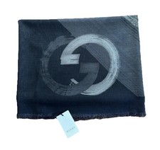 Foulard Gucci Grigio Seta Lana