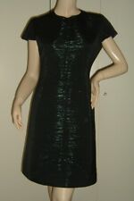 VESTITO ABITO TUBINO NERO CON LAME' SAHZA' LANA E SETA TAGLIA 42 LEGGI LE MISURE