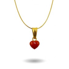 Ciondolo cuore corallo - corallo, rosso