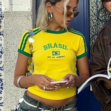 T-shirt donna Brasil cuciture