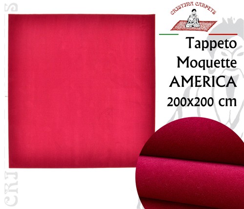 America tappeto moquette rosso - america,