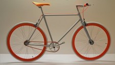 Bici fixed single speed 28 arancione personalizzabile
