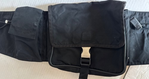 Marsupio prada nero tessuto - prada,