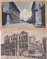 15552-FERRARA, 2 CARTOLINE: CATTEDRALE E CORSO PORTA PO, PRIMI DEL '900 E 1925