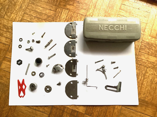 Necchi scatola con - con, ricambi