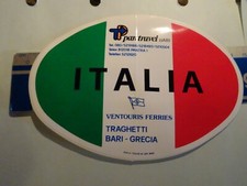 ADESIVO VINTAGE STICKER kleber italia ventouris ferries traghetti bari grecia 