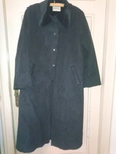 Cappotto donna Emporio Armani nero scamosciato taglia 46
