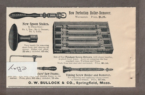 Vintage 1895 bullock - o.w,