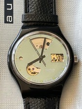 Swatch Automatic Black Motion Sab 100 Vintage 