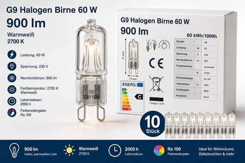 10x lampade alogene - , 60w
