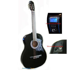 Chitarra Classica Nera Elettrificata 4/4 SMT Amplificata 5B+Tuner integrato