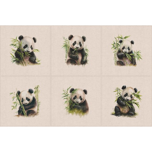 Pannello cuscino panda - cuscino, tessuto
