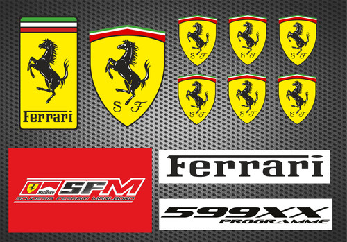Set adesivi ferrari 11 - set, x