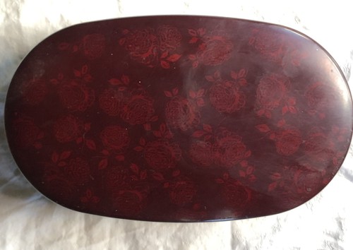 Scatola ovale laccata vintage - ovale,