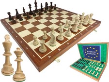 Scacchiera In legno 48X48Cm Gioco Scacchi Pieghevole Da Viaggio